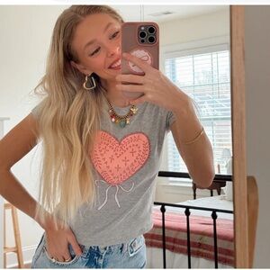 Excellent condition like new All Things Lily Ann size XL Heart Graphic Tee